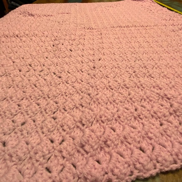 Other - Handmade Pink Crochet Blanket